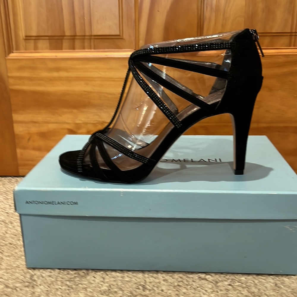 Antonio Melani Irina004 Black Suede Heels - Picture 8 of 11